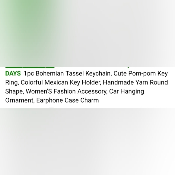 Colorful Pom Pom Keychain with Shells - Picture 12 of 12